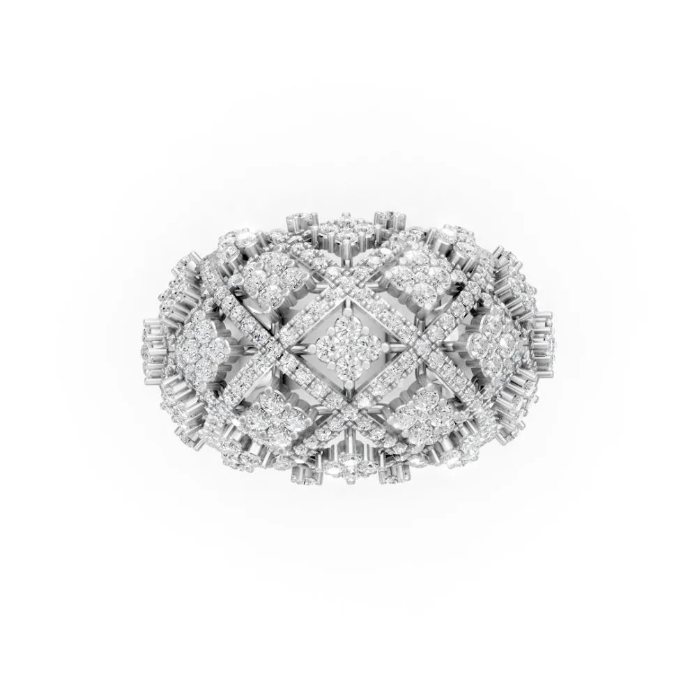 DomeLuxe Gold Diamond Ring White Gold