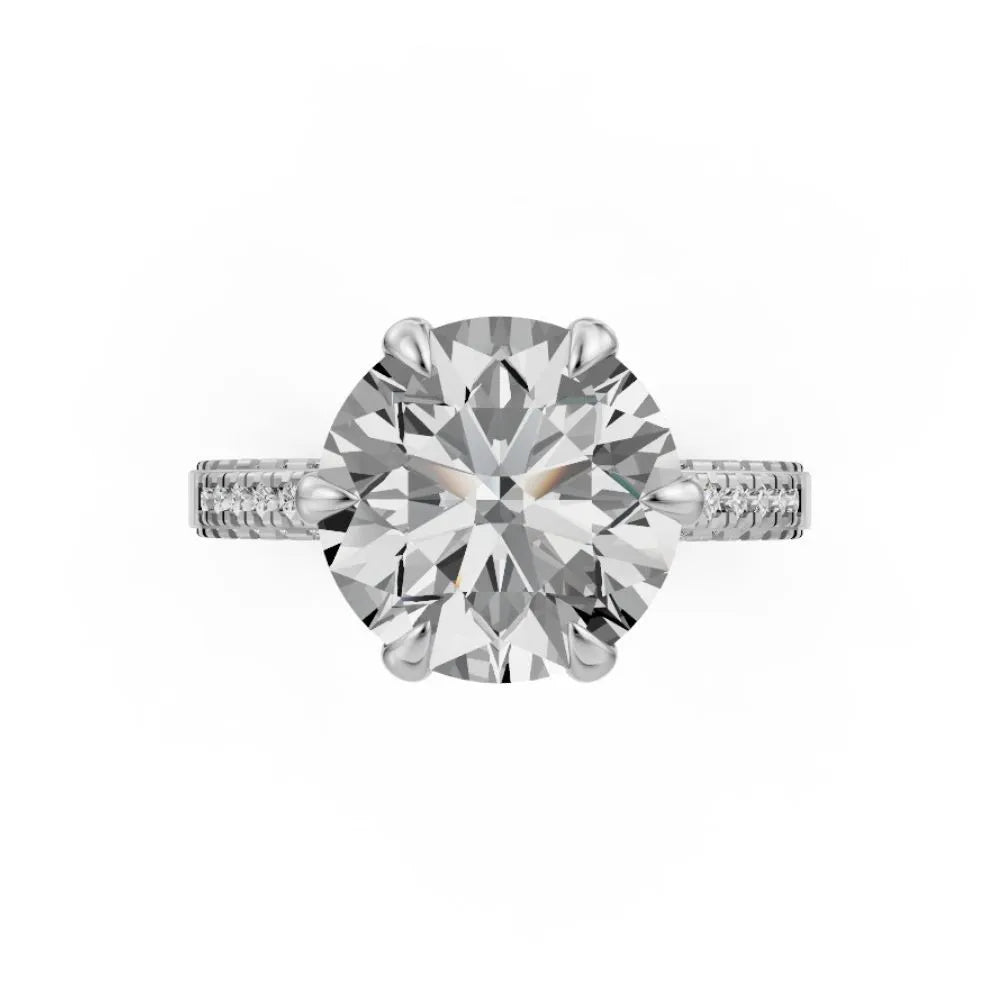 VintageCharm Solitaire Diamond Ring White Gold