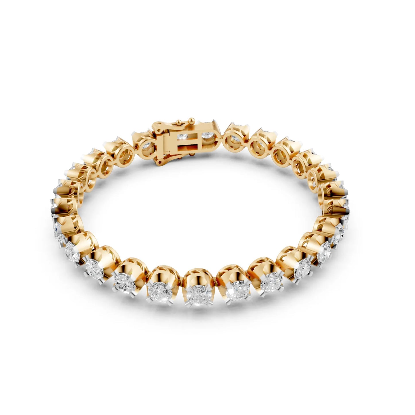 Classic Diamond Tennis Bracelet Yellow Gold