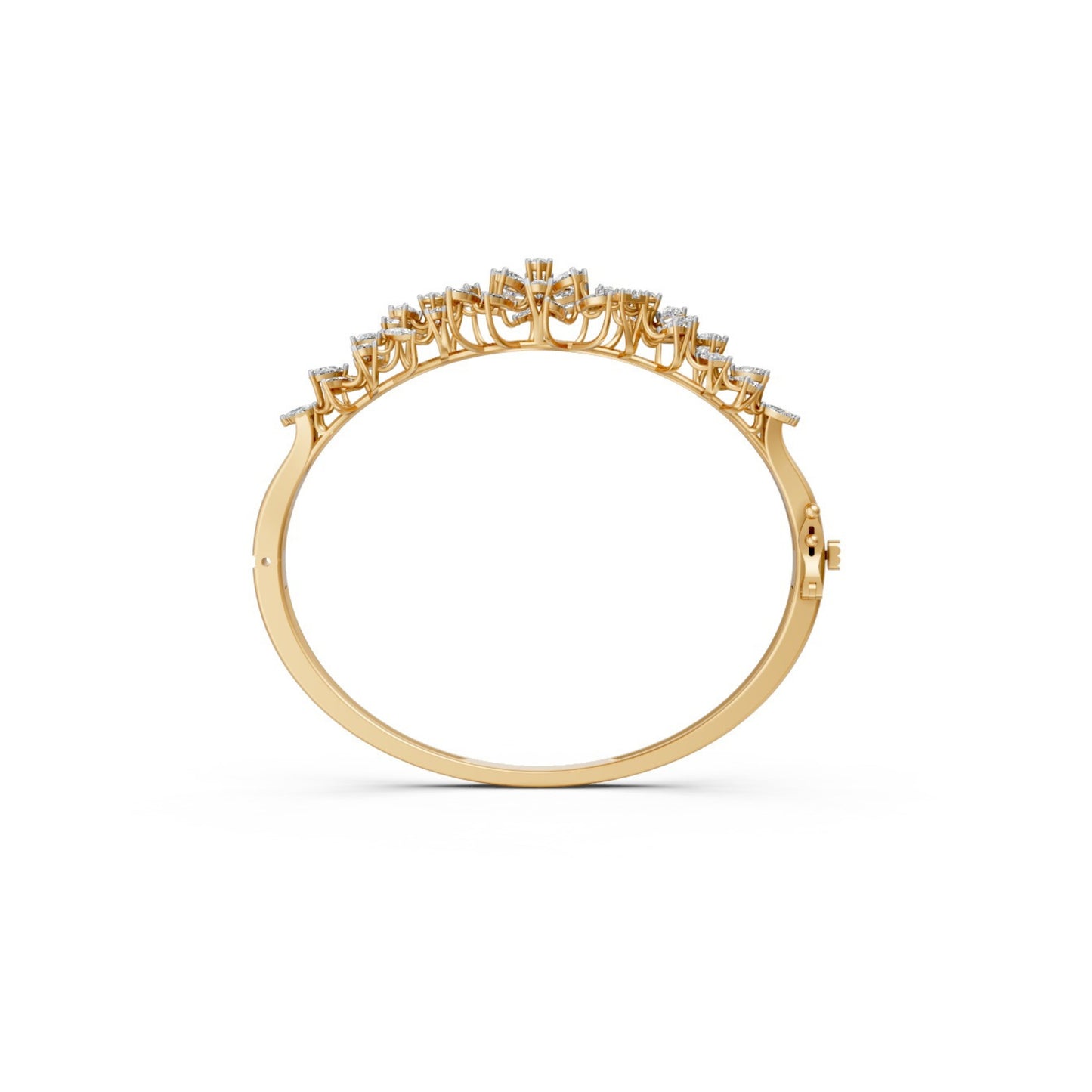 Floral Diamond Bracelet for Timeless Grace Yellow Gold