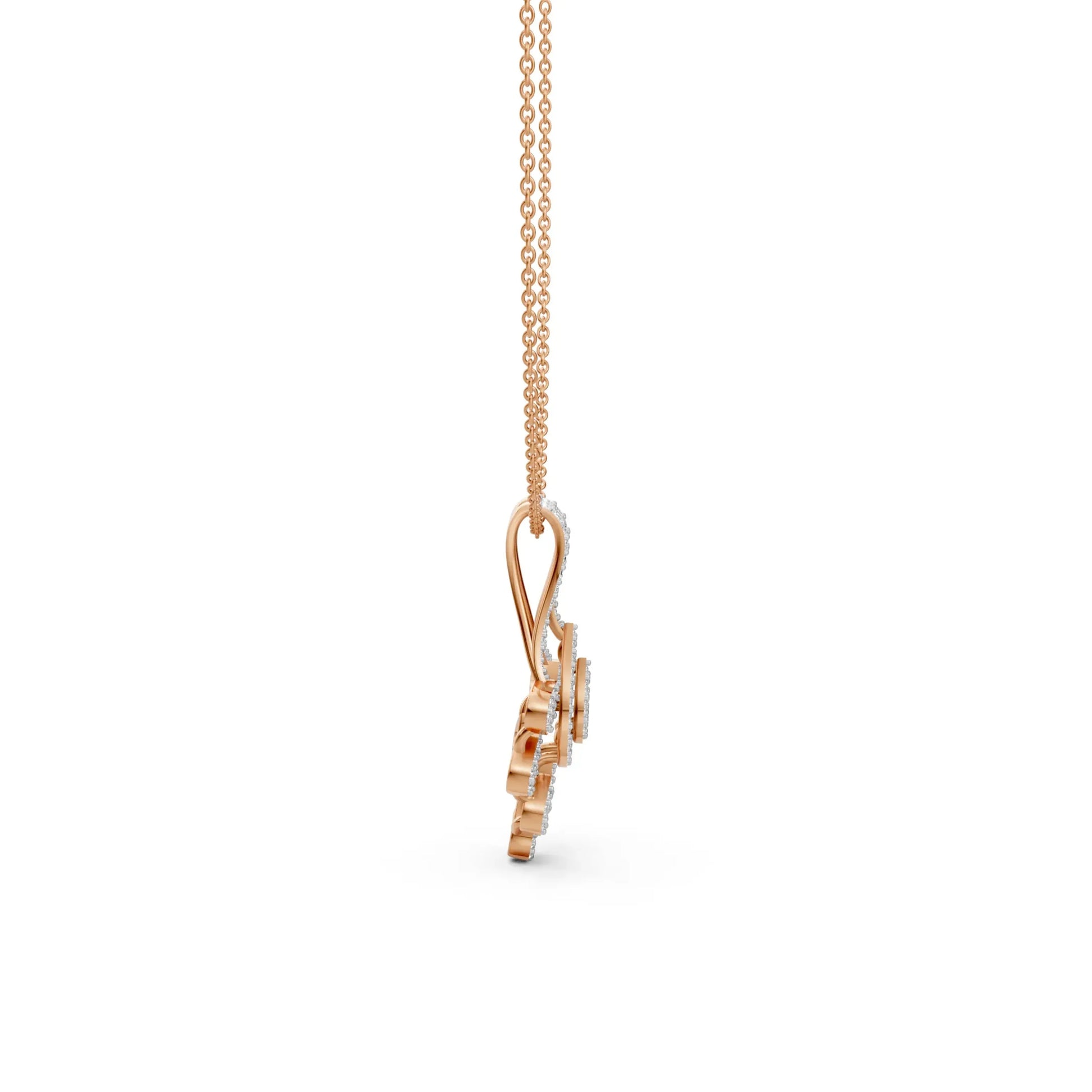 Teardrop Bloom Pendant Rose Gold