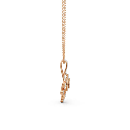 Teardrop Bloom Pendant Rose Gold