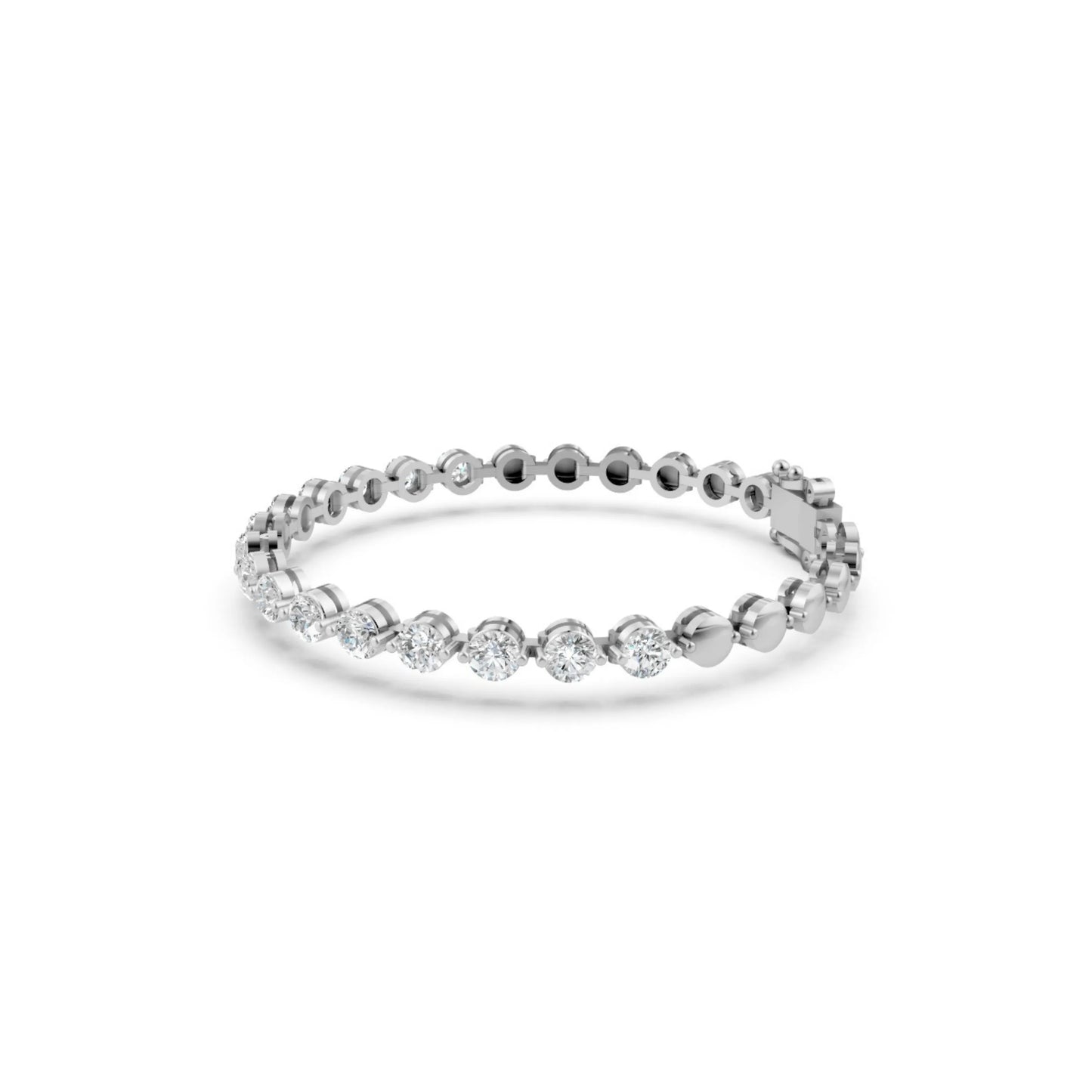 Contemporary Diamond Bracelet White Gold