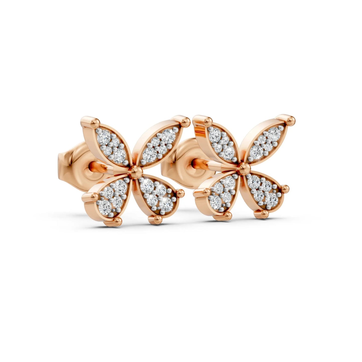 Round Diamond Earrings – Studs & Hoops Rose Gold
