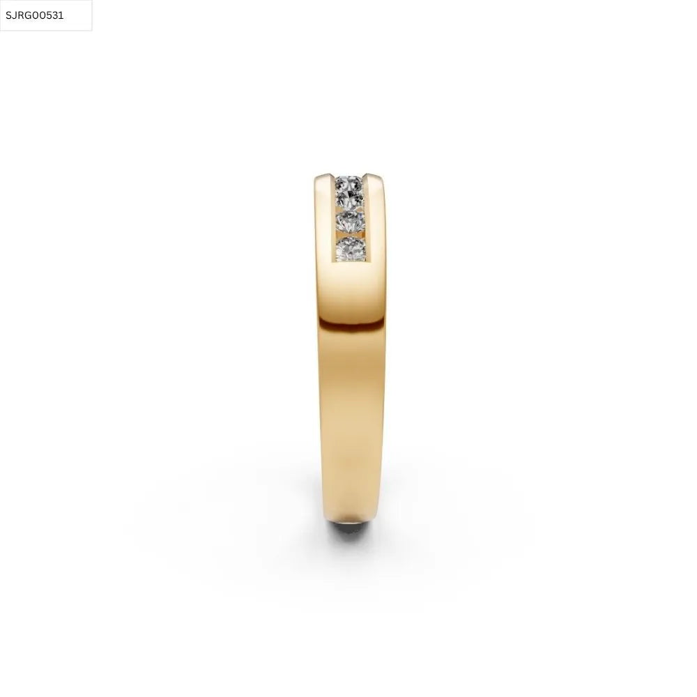 ClassicChannel Round Diamond Band Yellow Gold