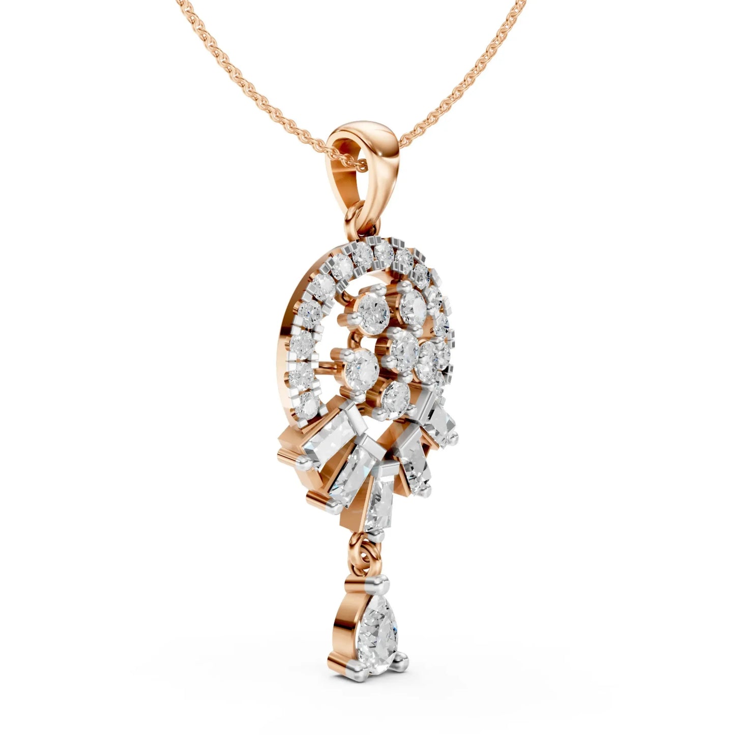 Radiant Drop Pendant Rose Gold 