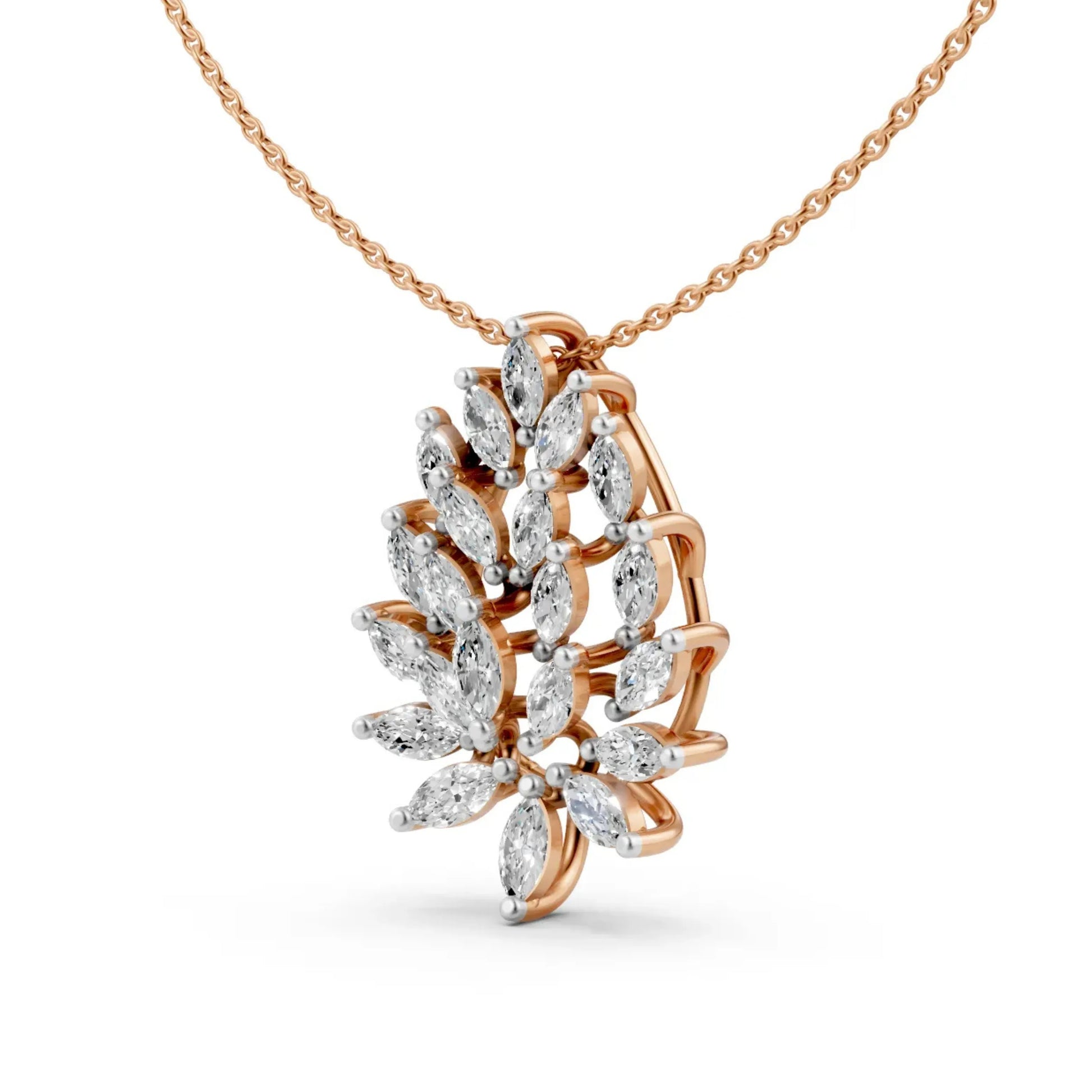 Leaf Pendant Rose Gold