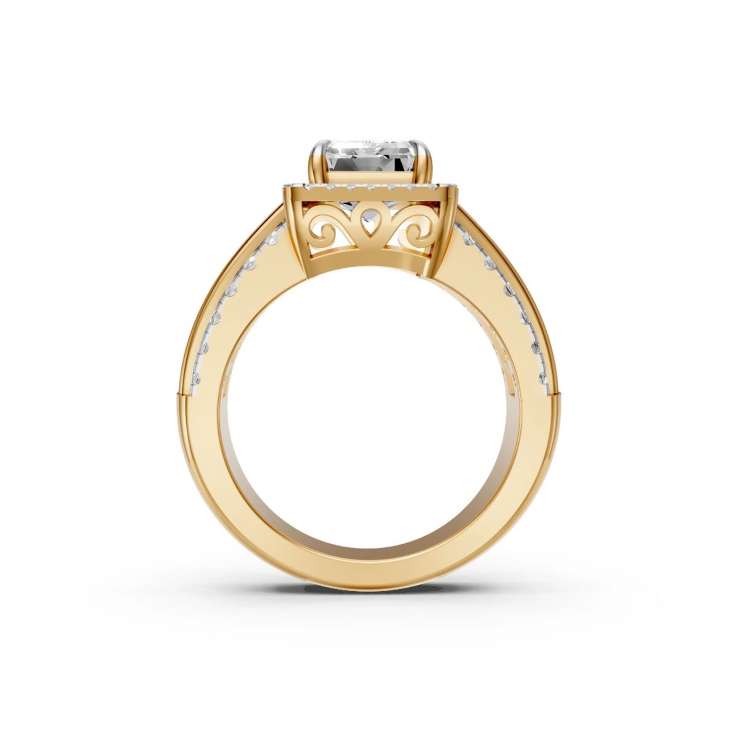 Emerald Baguette Ring Yellow Gold