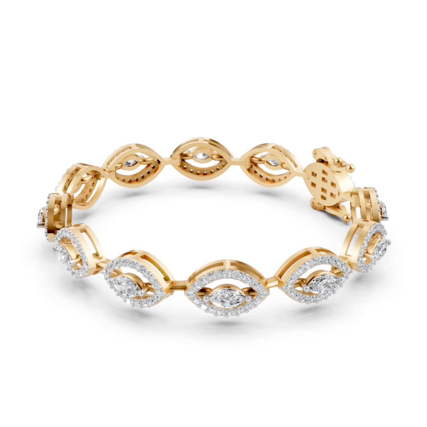 Paisley Diamond Bracelet Yellow Gold