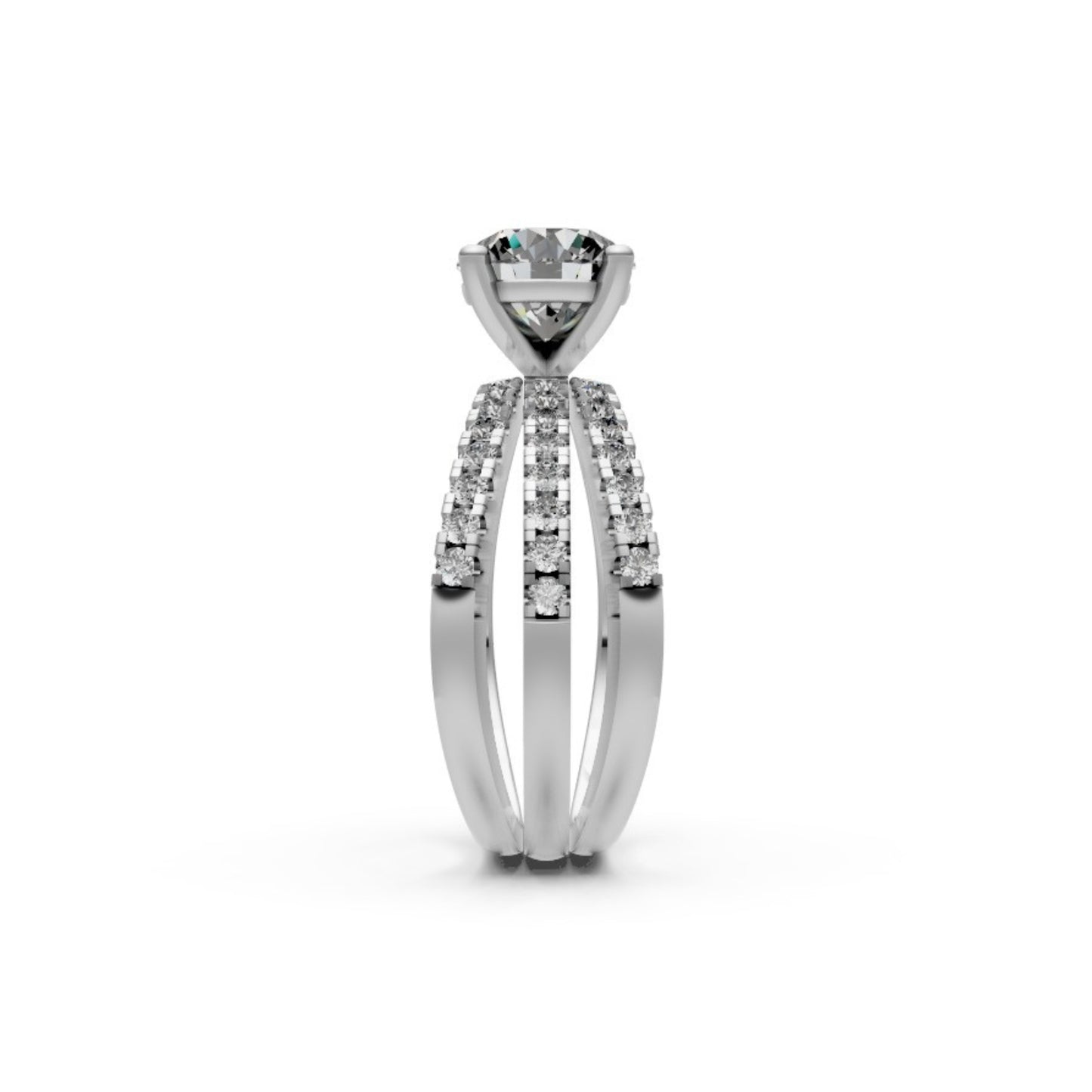 EternaCrown Two-Tone Bridal Ring Set White Gold