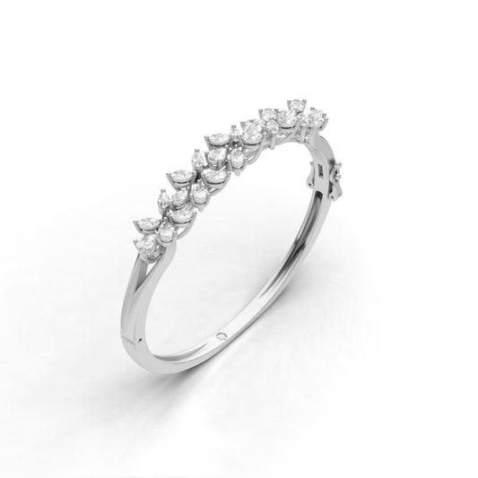 Exquisite Round and Marquise Diamond Bracelet