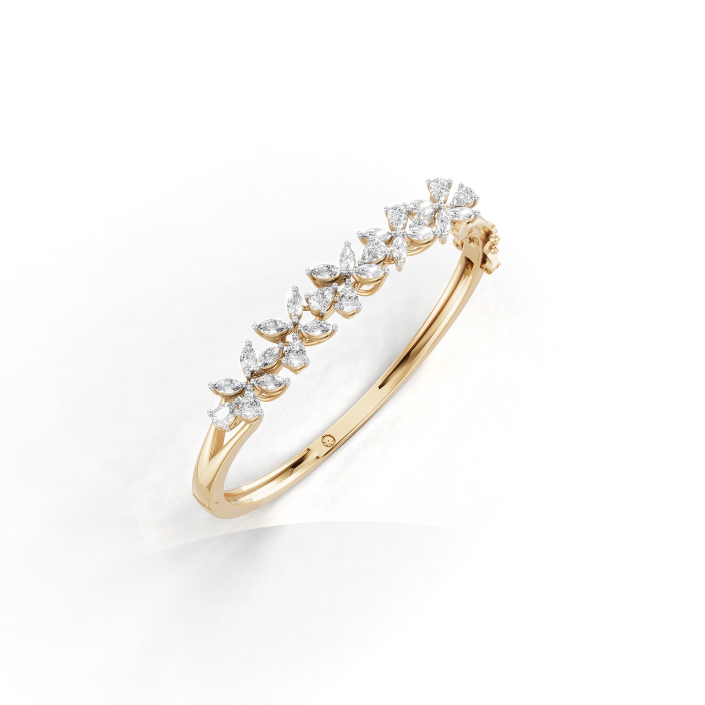 Exquisite Round and Marquise Diamond Bracelet