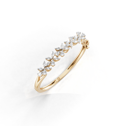 Exquisite Round and Marquise Diamond Bracelet